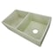 Nantucket Sinks Double Bowl Farmhouse Fireclay Sink with Shabby Green Finish FCFS3318D-ShabbyGreen - alternate 7